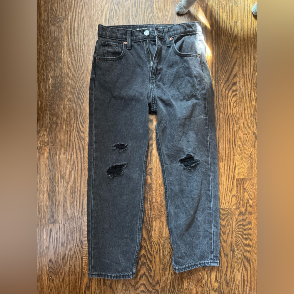Old Navy Girls Black High Rise Distressed Jeans Size 10